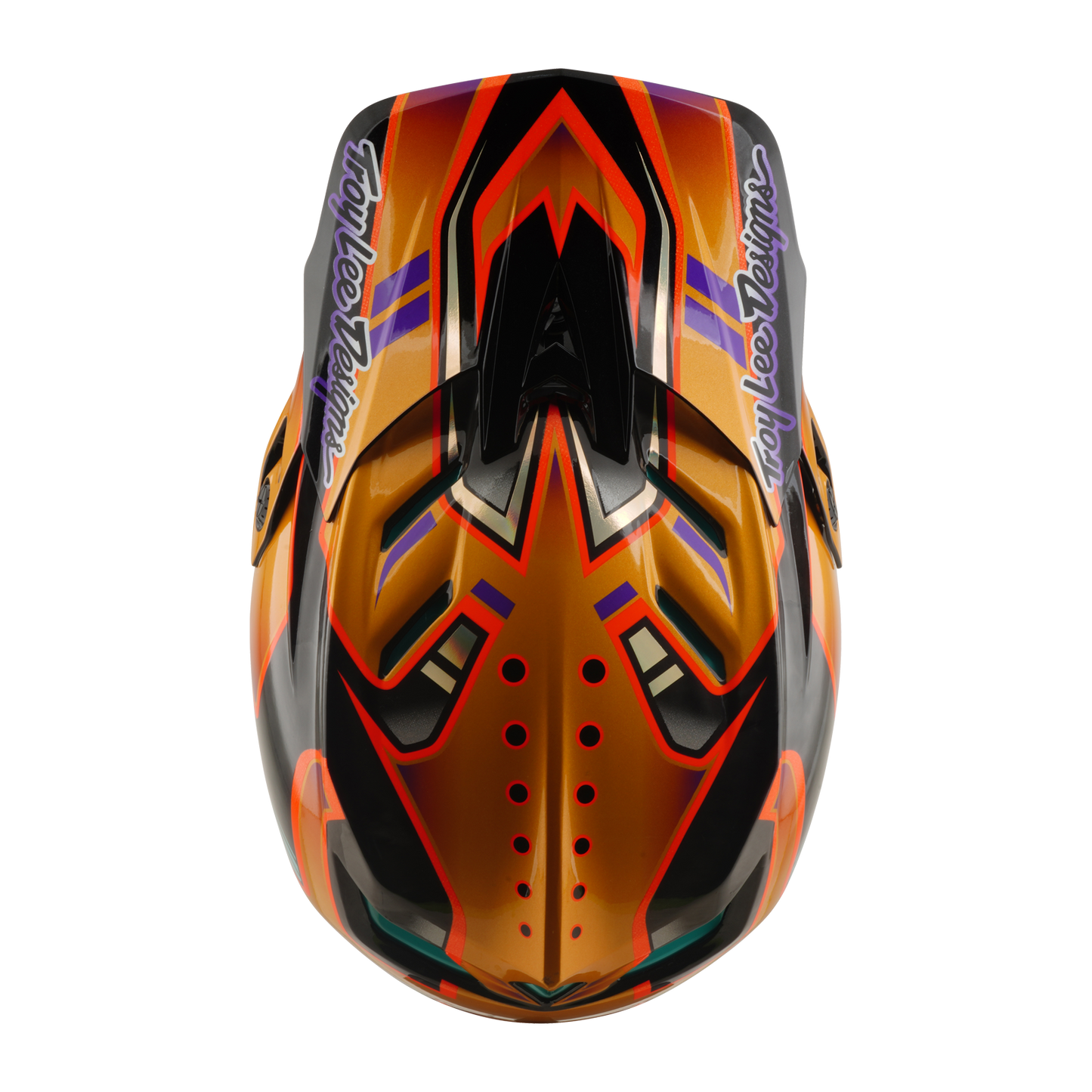 TROY LEE DESIGNS D4 CARBON MIPS Crest Gold MTB-hjelm