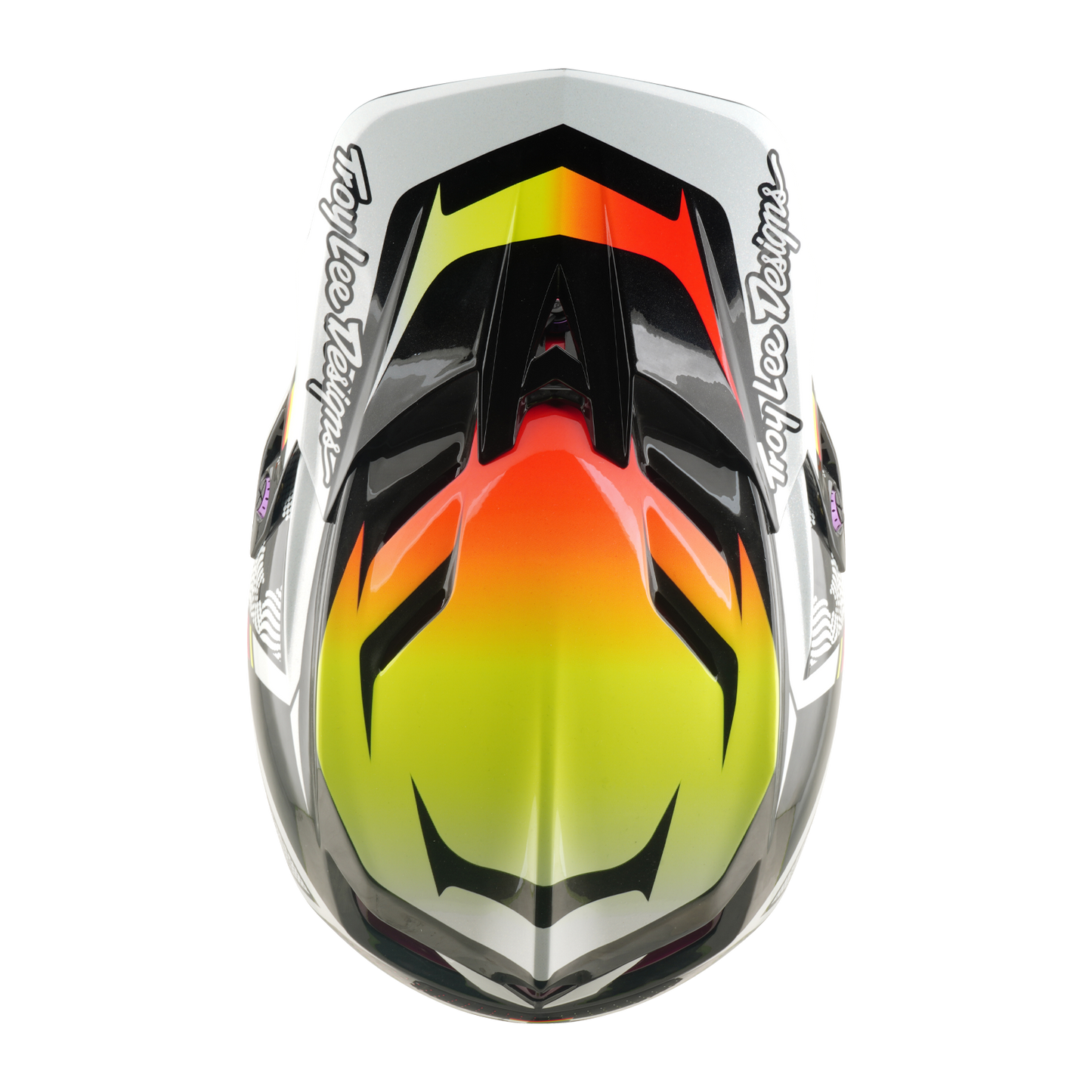 TROY LEE DESIGNS D4 CARBON MIPS Lined Up MTB-hjelm Sort/gul