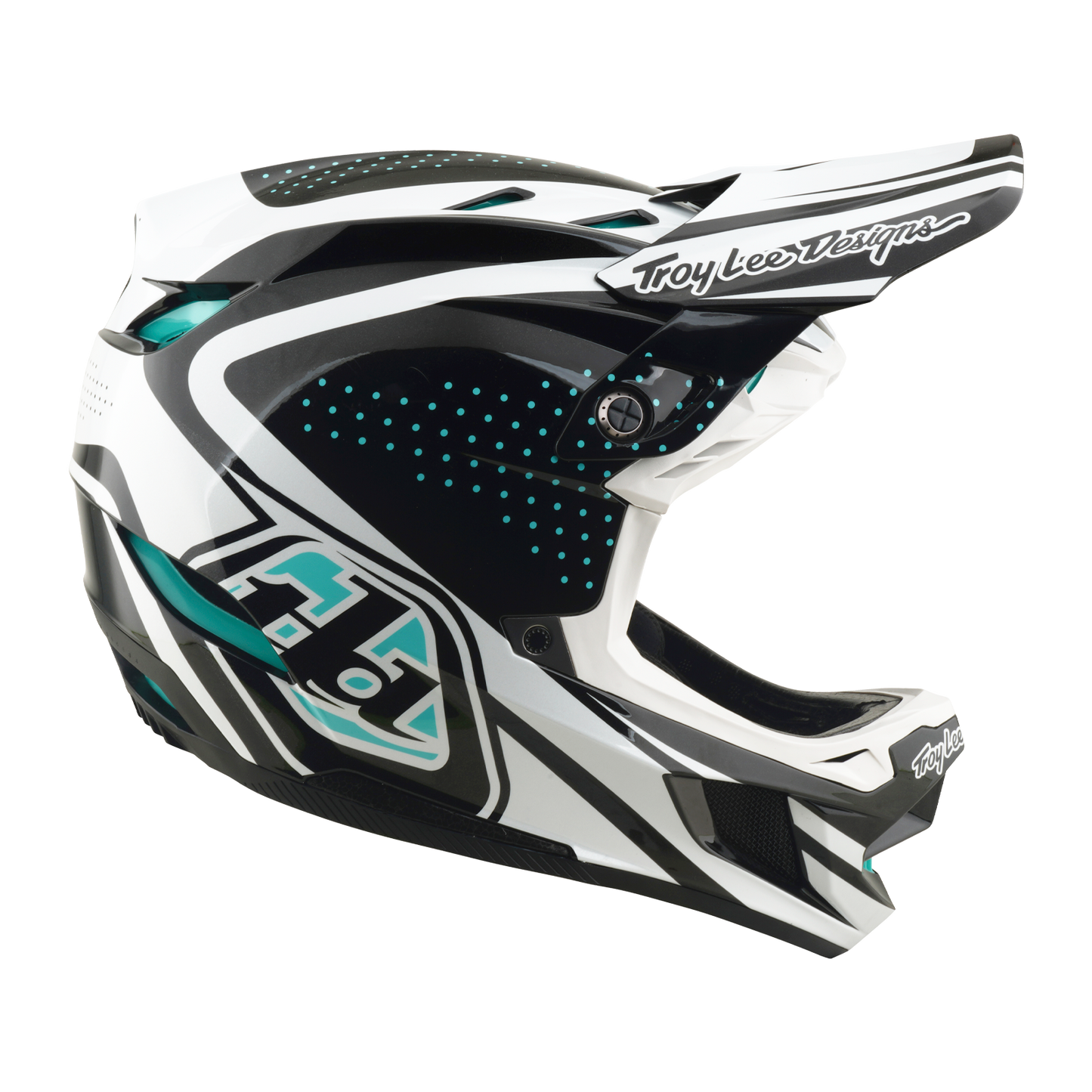 TROY LEE DESIGNS D4 POLYACRYLITE MIPS THE LINE Charcoal/White MTB-hjelm