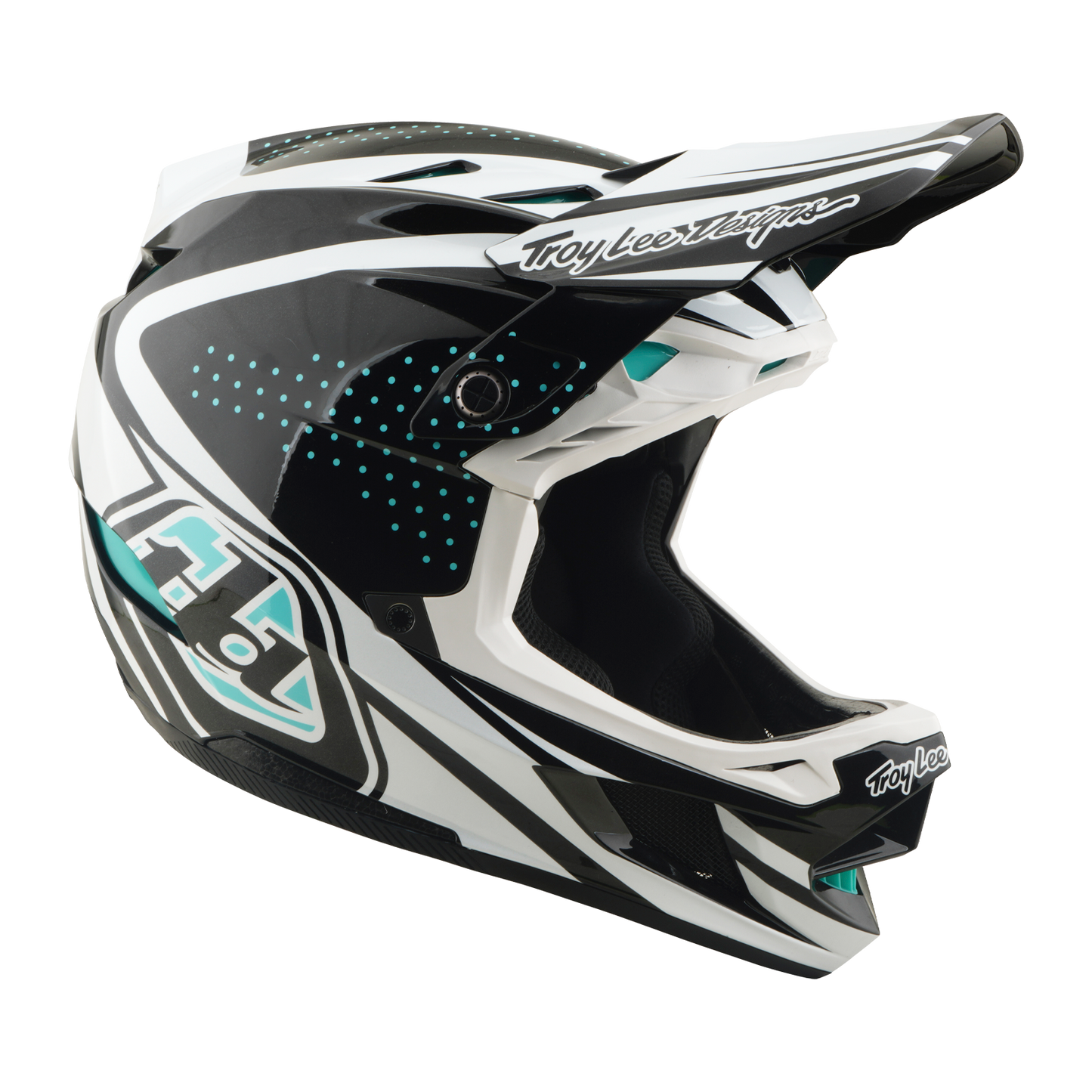 TROY LEE DESIGNS D4 POLYACRYLITE MIPS THE LINE Charcoal/White MTB-hjelm
