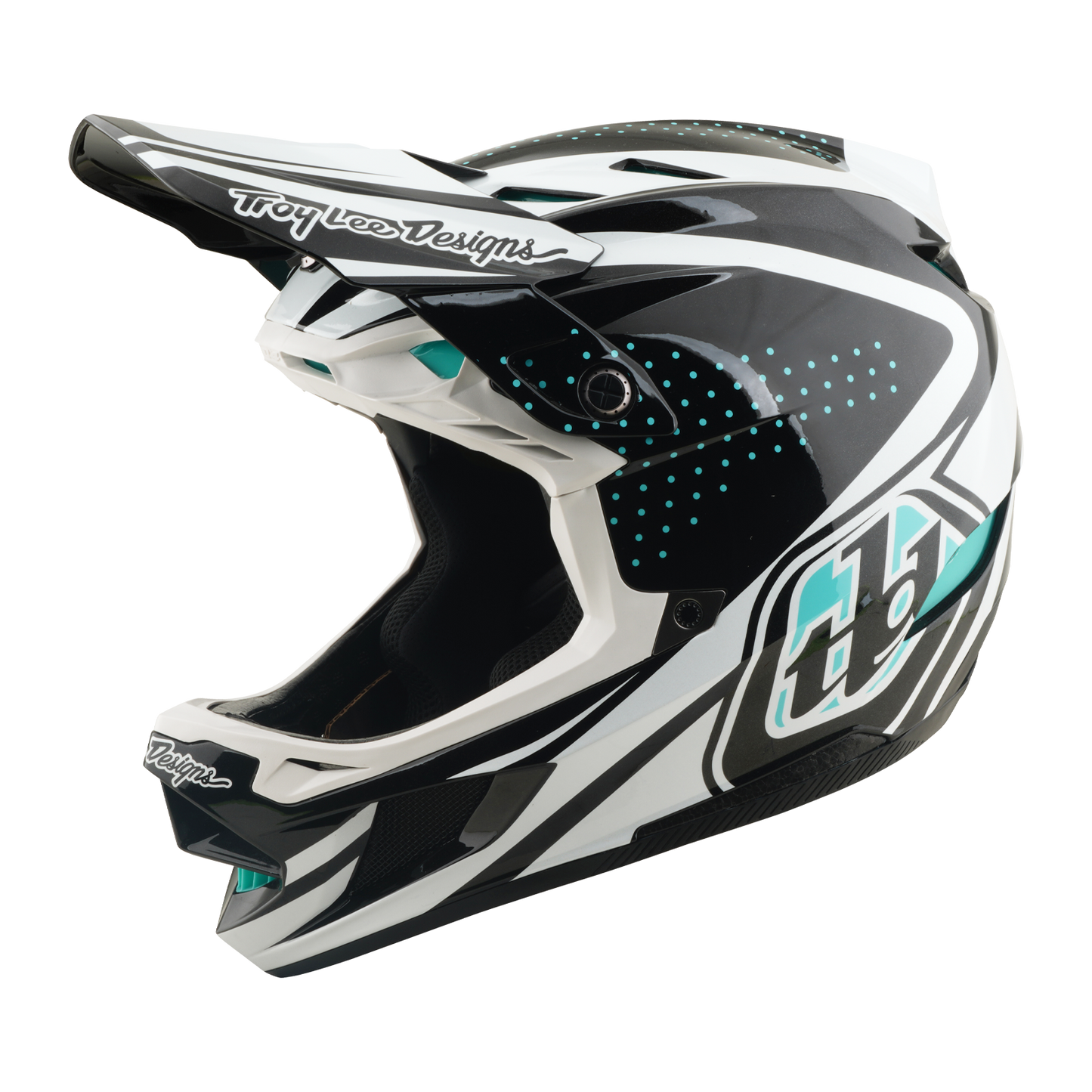 TROY LEE DESIGNS D4 POLYACRYLITE MIPS THE LINE Charcoal/White MTB-hjelm