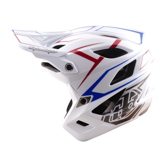 MTB-hjelm TROY LEE DESIGNS STAGE STUNT PINSTRIPE Hvid