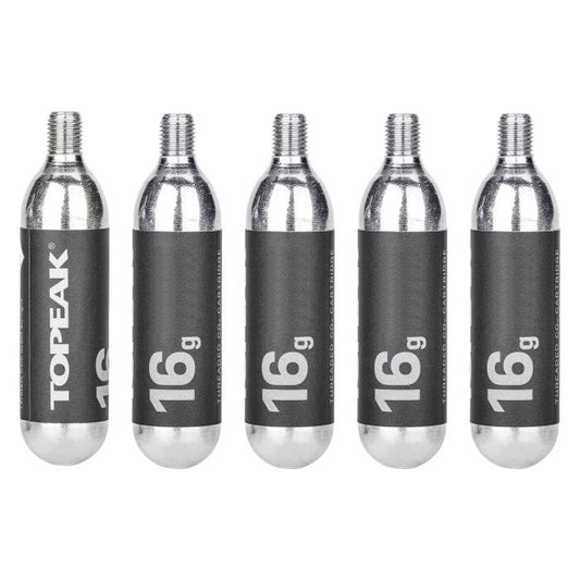 TOPEAK CO2-patroner med gevind 16g (5 stk.)