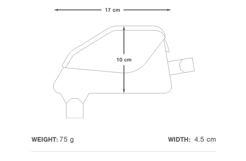 Frame Bag APIDURA RACING TOP TUBE PACK 0.7 L Black
