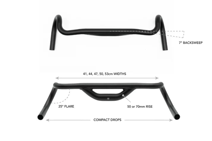 REDSHIFT Gravel-styr Top Shelf 25° Flare Rise 70 mm
