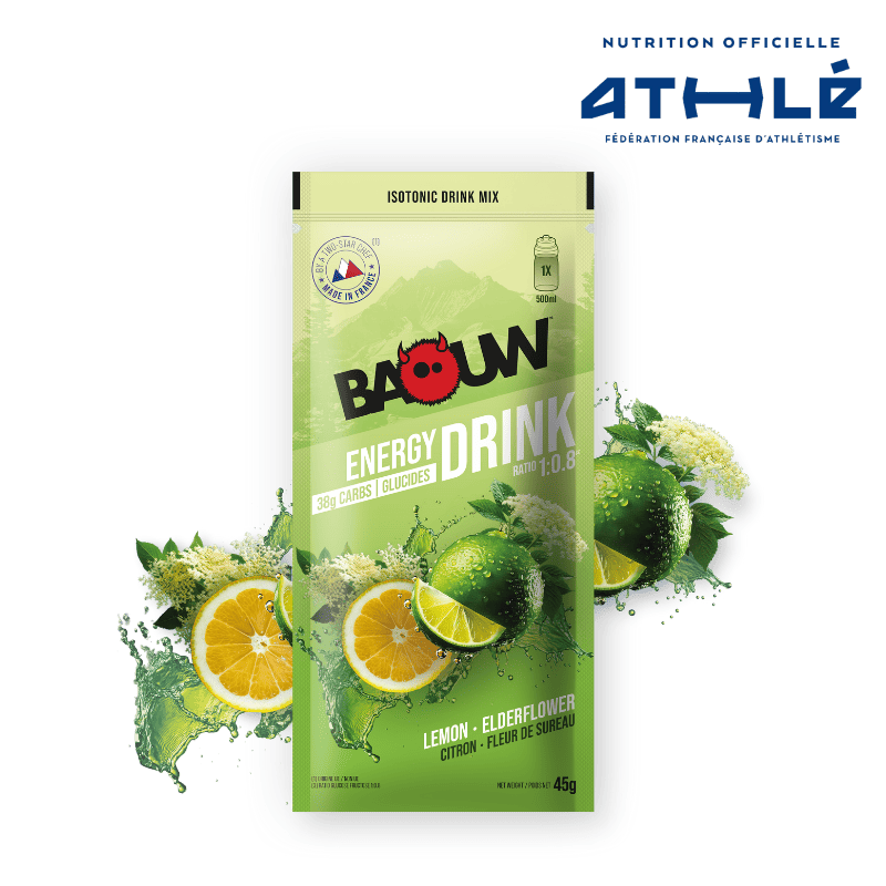 BAOUW ISOTONIC Energidrik (45 g) Limefrugt/Hyldeblomst