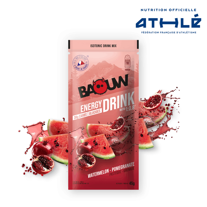 BAOUW ISOTONIC energidrik (45 g) vandmelon/granatæble