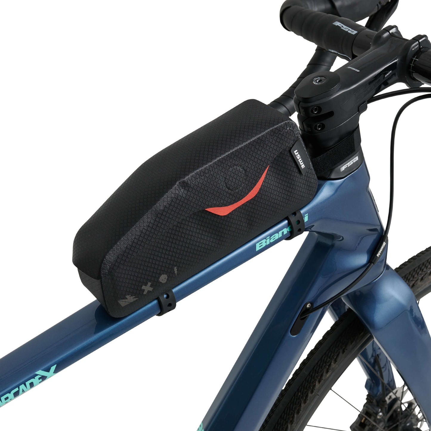 USWE TOP TUBE MAGNETIC 1,2 L ramme-taske, sort