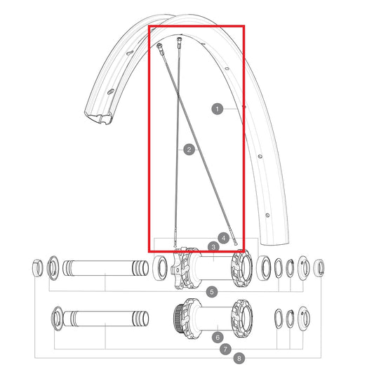 SÆT 12 FOR/BAG CROSSMAX SL ULTIMATE 29'' BUTTED RUSTFRI EGER 293 + ALU-NIPPEL + SKIVE