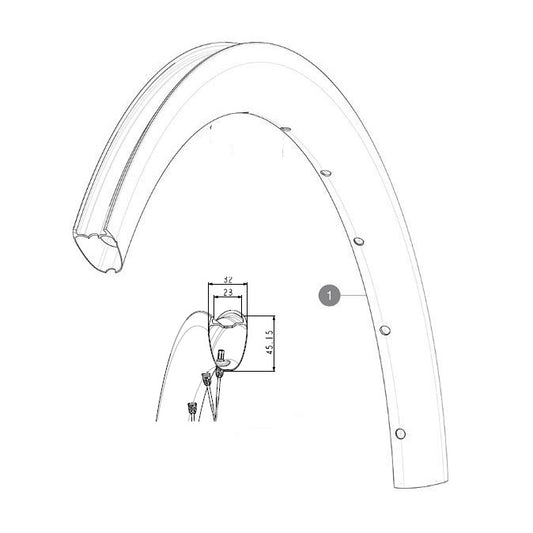 MAVIC COSMIC SL4 45 23mm forhjulssæt