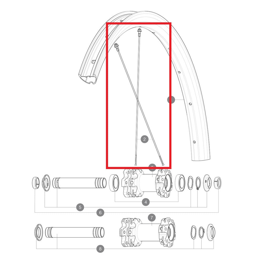 SÆT MED 12 MAVIC CROSSMAX ELITE CARBON 29'' RUNDE 290 MM EGER FOR OG BAG + SORT STÅLNIPPEL