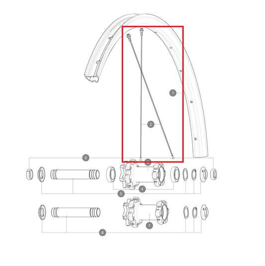 SÆT 12 FORRESTE/BAGERSTE CROSSMAX PRO CARBON 29'' EKSTRA FLAD EGER 291MM + ALU SORT NIPPEL VASK