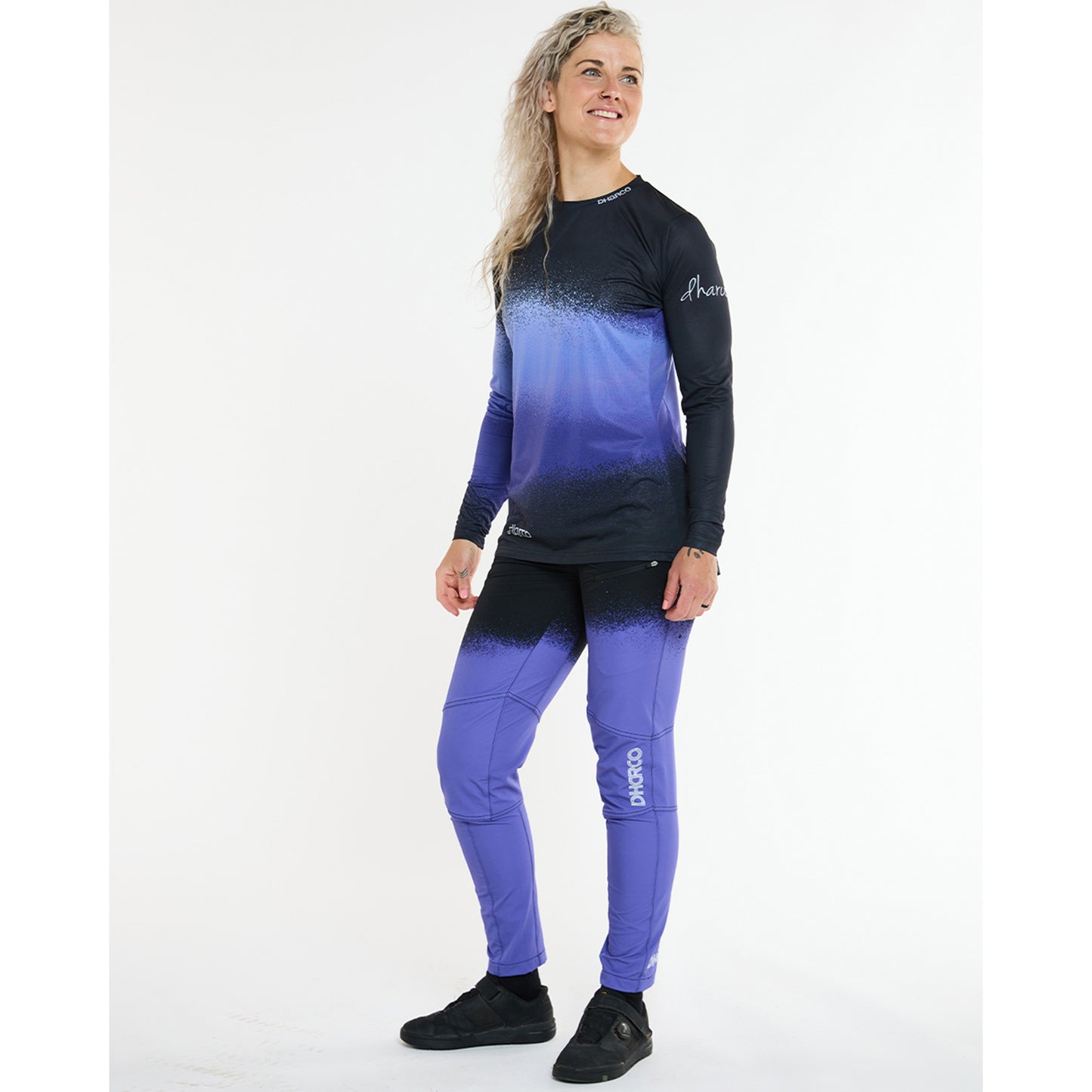 DHARCO RACE ULTRA VIOLET langærmet trøje til kvinder Sort/lilla