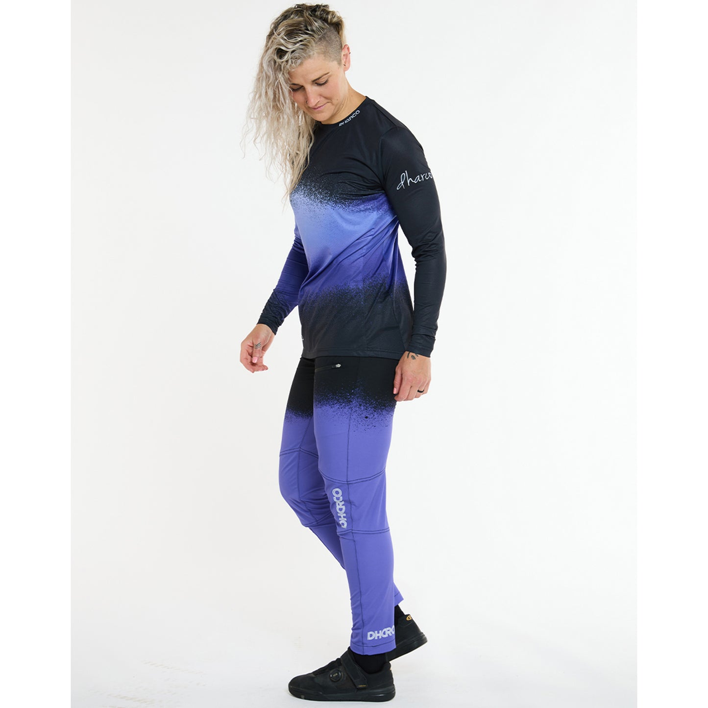 DHARCO RACE ULTRA VIOLET langærmet trøje til kvinder Sort/lilla