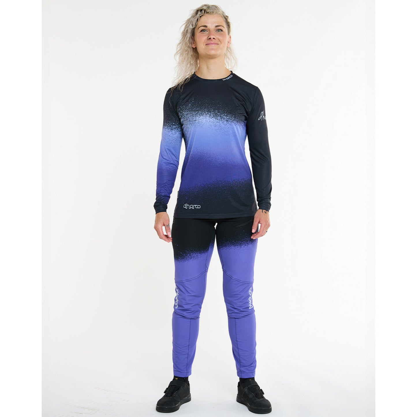 DHARCO RACE ULTRA VIOLET langærmet trøje til kvinder Sort/lilla