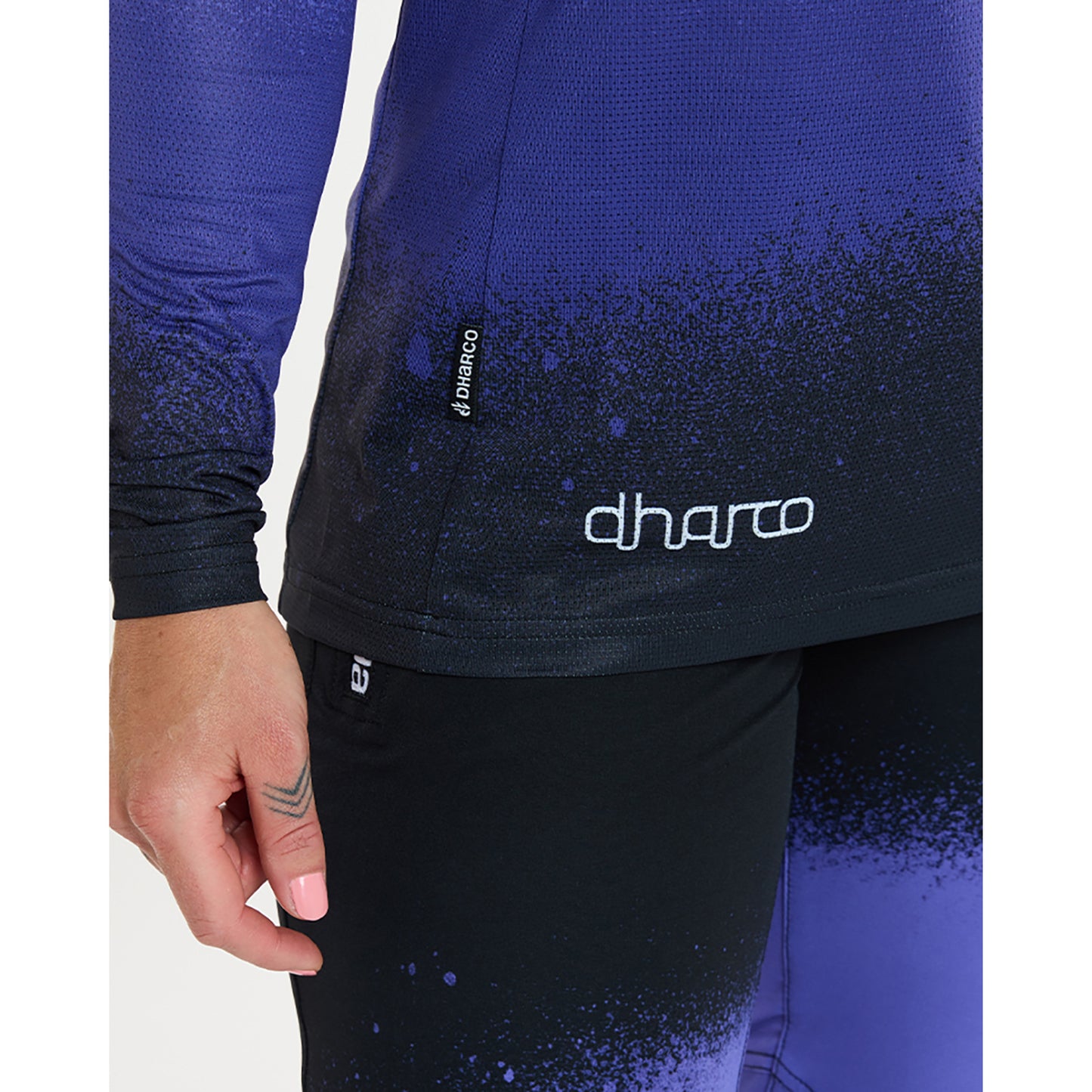 DHARCO RACE ULTRA VIOLET langærmet trøje til kvinder Sort/lilla