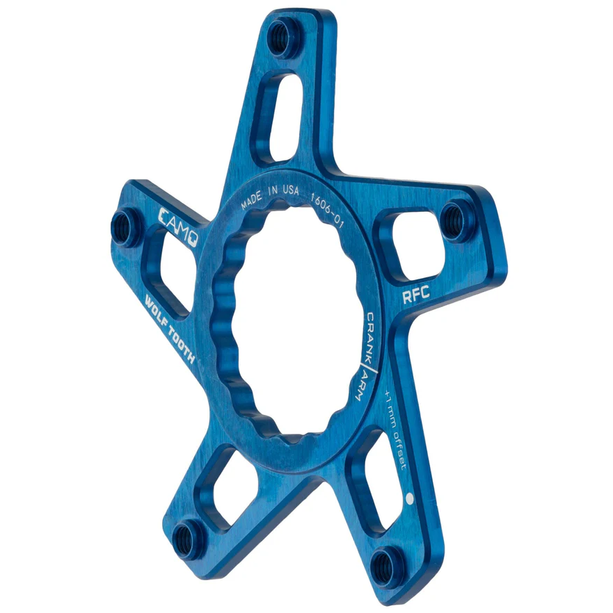 WOLF TOOTH CAMO Raceface Cinch Direct Mount Offset 2mm Blå kranksæt stjerne