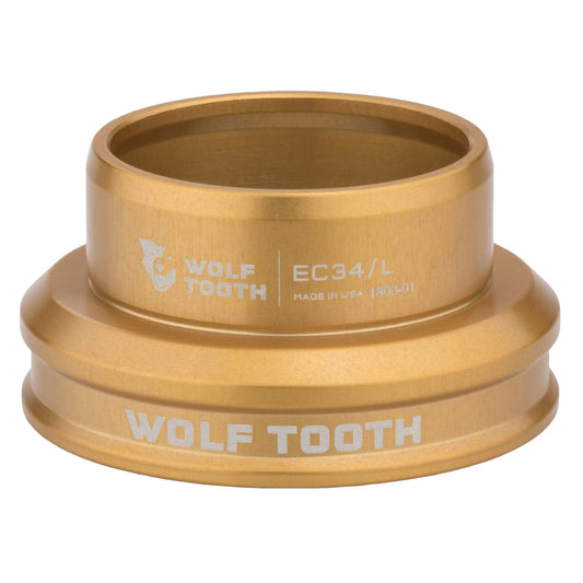 Lavt styrhoved til eksternt styrsæt WOLF TOOTH PREMIUM 1"1/8 EC34 Guld