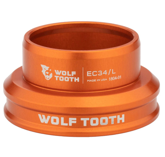 Lavt styrhoved til eksternt styrsæt WOLF TOOTH PREMIUM 1"1/8 EC34 Orange