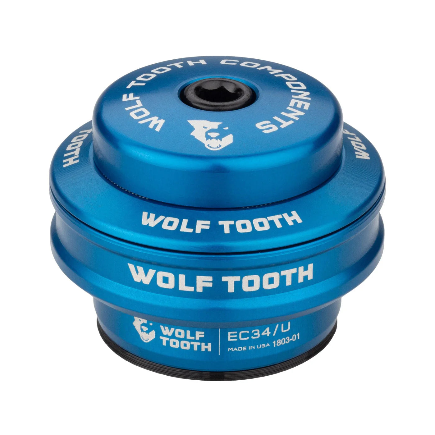 Høj skål til WOLF TOOTH PERFORMANCE eksternt styrsæt 1"1/8 EC34, stack 16 mm, blå