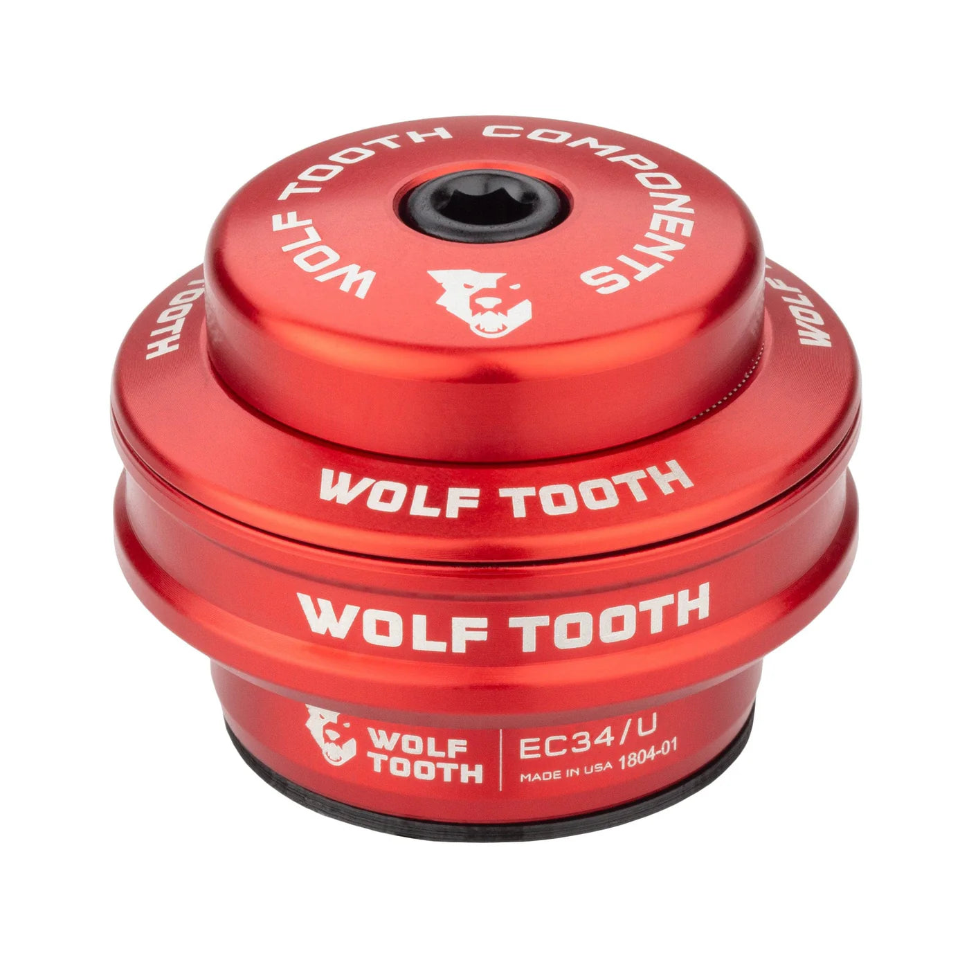 Høj skål til WOLF TOOTH PERFORMANCE eksternt styrsæt 1"1/8 EC34, stack 16 mm, rød