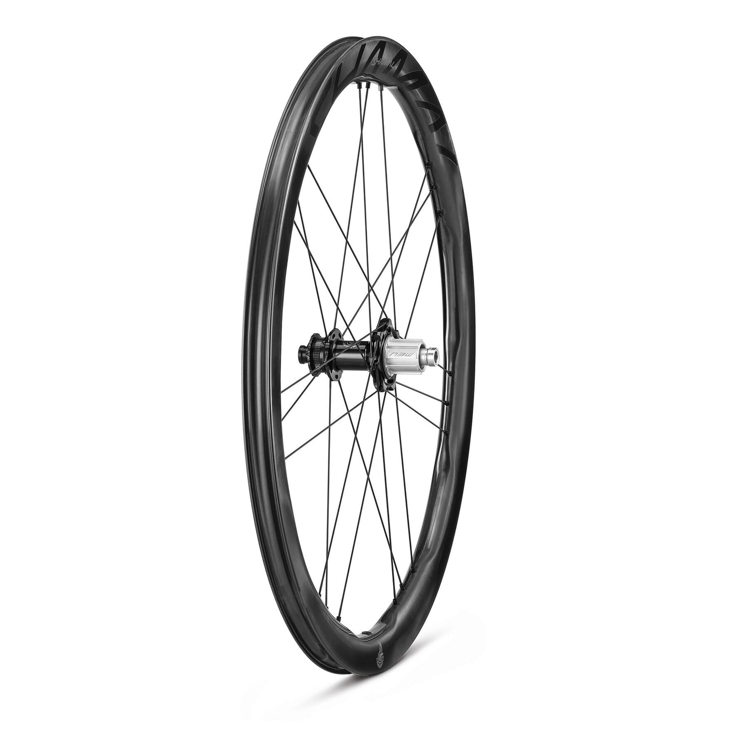 Et sæt CAMPAGNOLO SHAMAL DUAL PROFILE CARBON C23-hjul, Tubeless Ready (Center Lock)