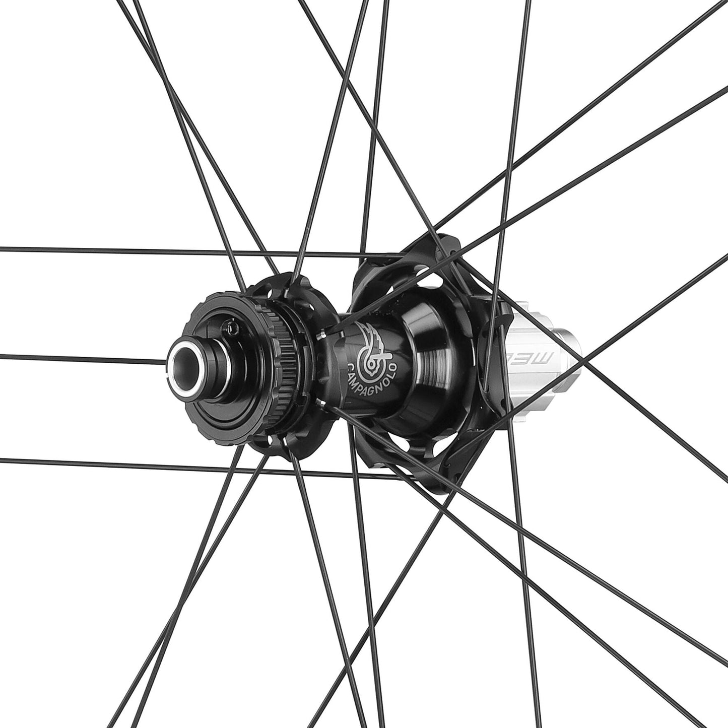 Et sæt CAMPAGNOLO SHAMAL DUAL PROFILE CARBON C23-hjul, Tubeless Ready (Center Lock)