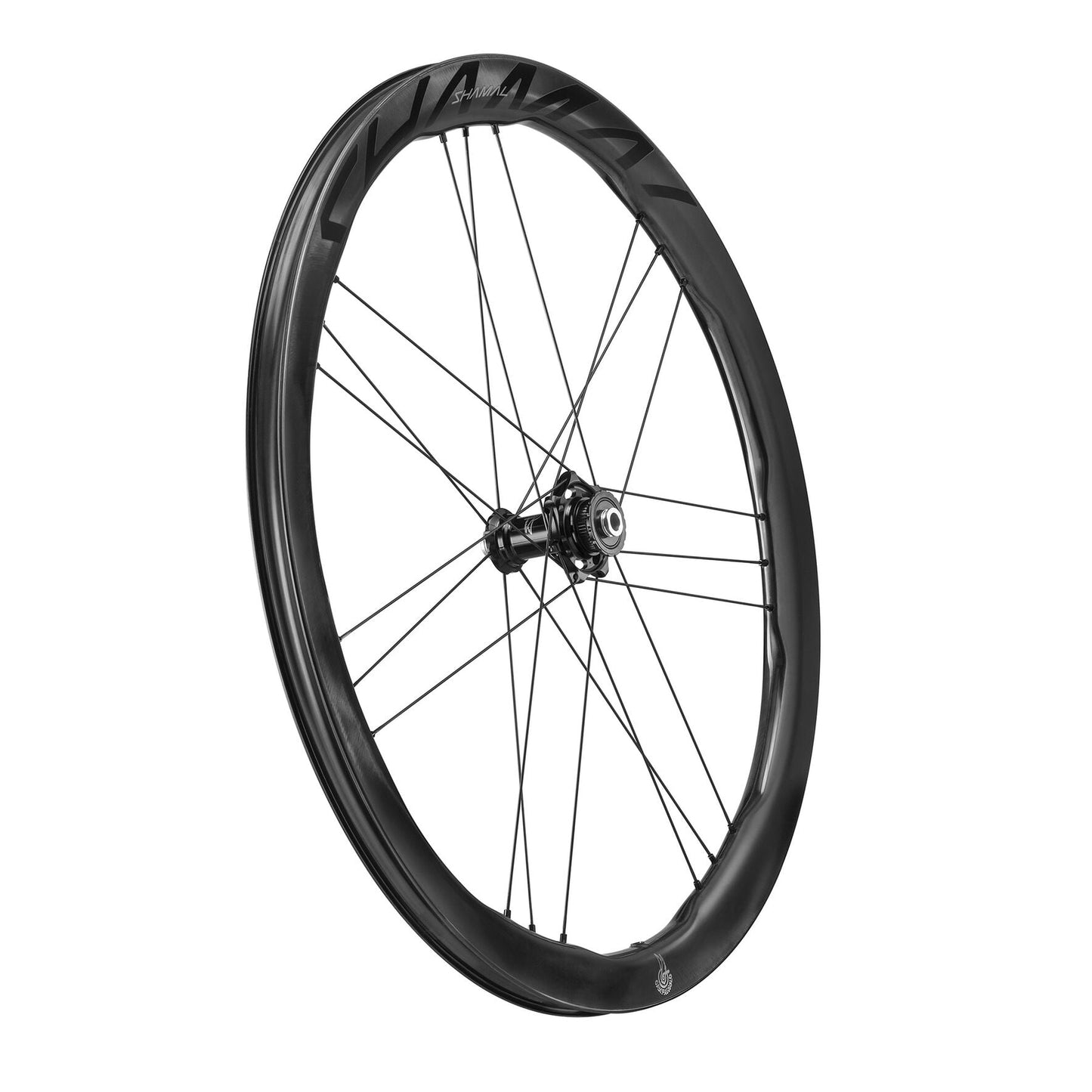 Et sæt CAMPAGNOLO SHAMAL DUAL PROFILE CARBON C23-hjul, Tubeless Ready (Center Lock)