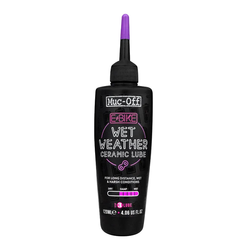 MUC-OFF E-BIKE WET WEATHER Wet Chain Lubricant (120 ml)