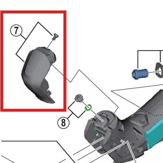Venstre fronthætte med skruer SHIMANO ST-R785