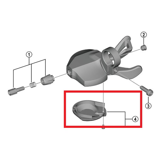 SHIMANO U4000 højre håndtagsdæksel