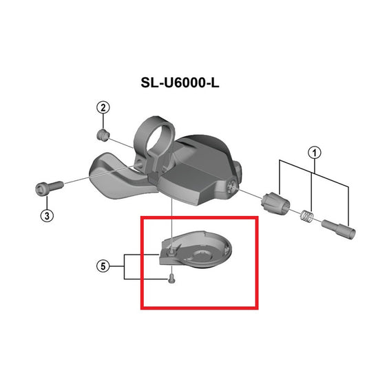 SHIMANO U6000 Dæksel til venstre håndtag