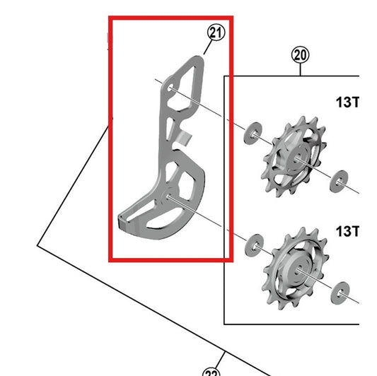 SHIMANO GS RD-M8100/RX822 indvendigt bagskifterbur