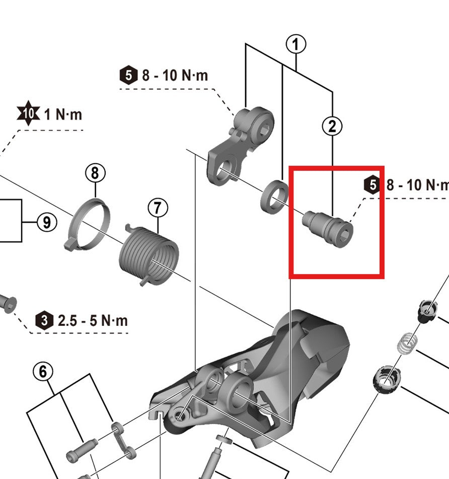 SHIMANO RD-R7000 monteringsskrue til bagskifterbøjle