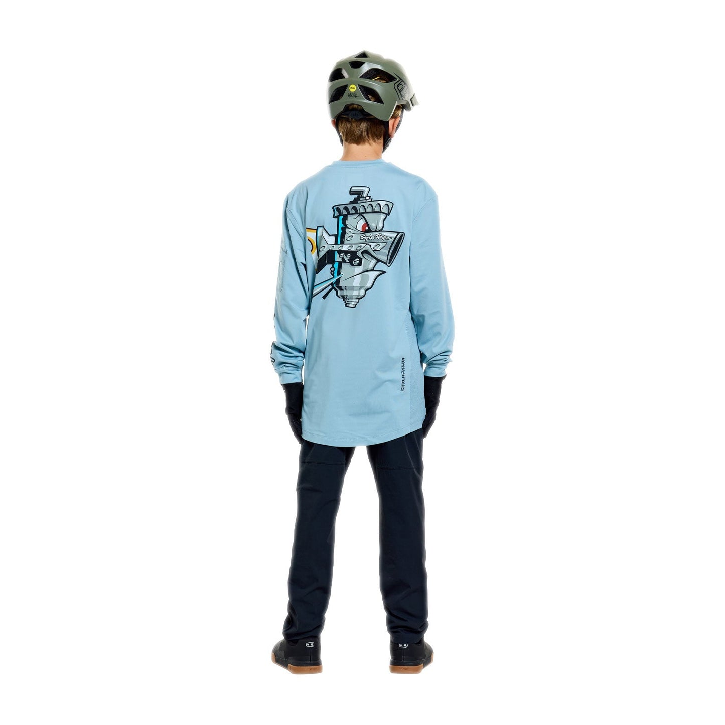 TROY LEE DESIGNS RUCKUS RIDE CARBS Junior Langærmet Jersey Blå