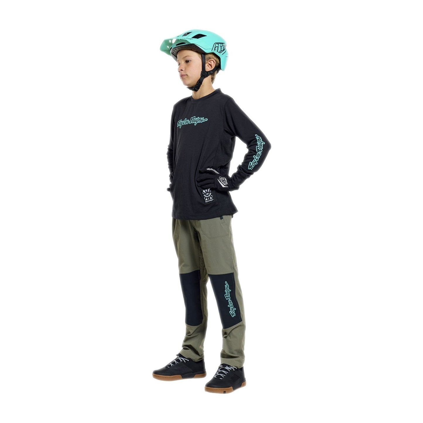 TROY LEE DESIGNS SKYLINE RIDE SIGNATURE Junior Langærmet trøje Sort/Grøn
