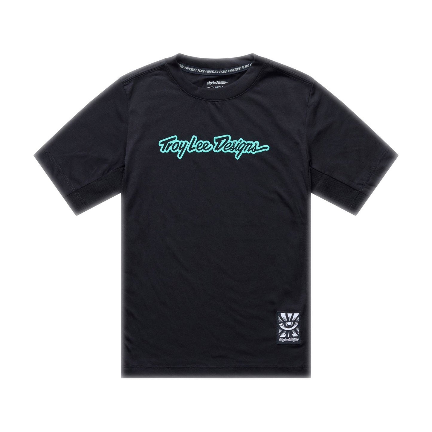 TROY LEE DESIGNS SKYLINE RIDE SIGNATURE Junior kortærmet trøje Sort/turkis