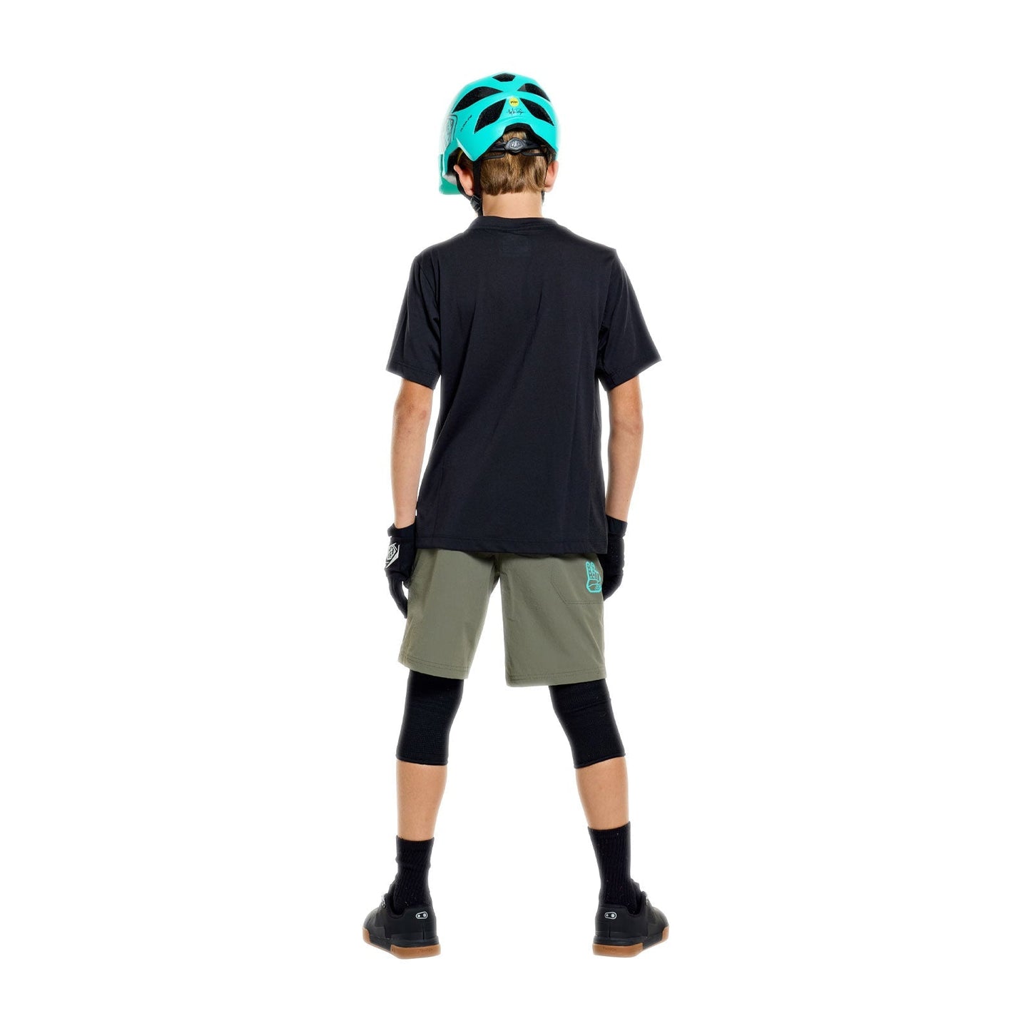 TROY LEE DESIGNS SKYLINE RIDE SIGNATURE Junior kortærmet trøje Sort/turkis