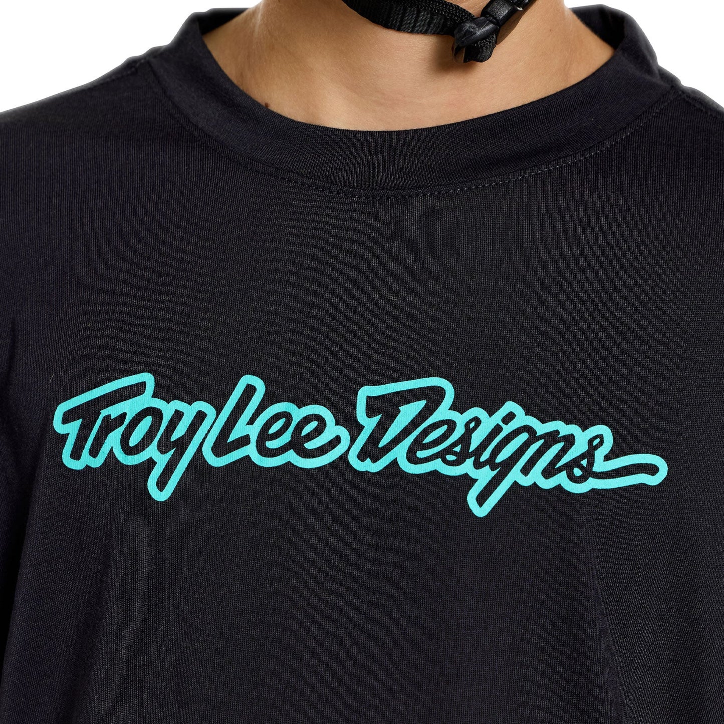 TROY LEE DESIGNS SKYLINE RIDE SIGNATURE Junior kortærmet trøje Sort/turkis