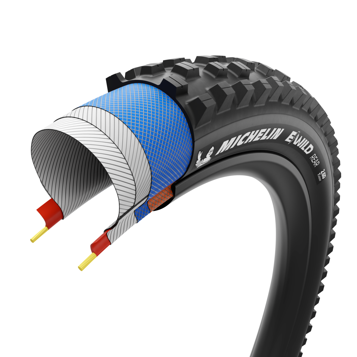 MICHELIN E-WILD REAR 29x2.60 Tubeless Ready Soft Black-dæk