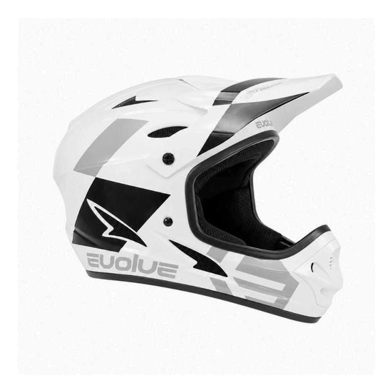 Evolve Storm cykelhjelm blank hvid og sort