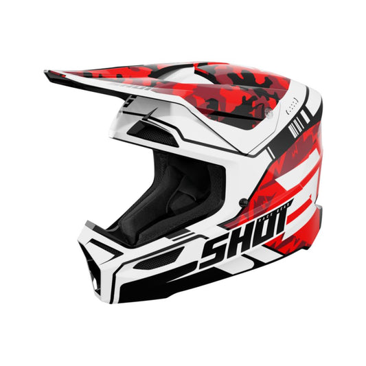 BMX-hjelm SHOT FURIOUS Junior Flash rød blank