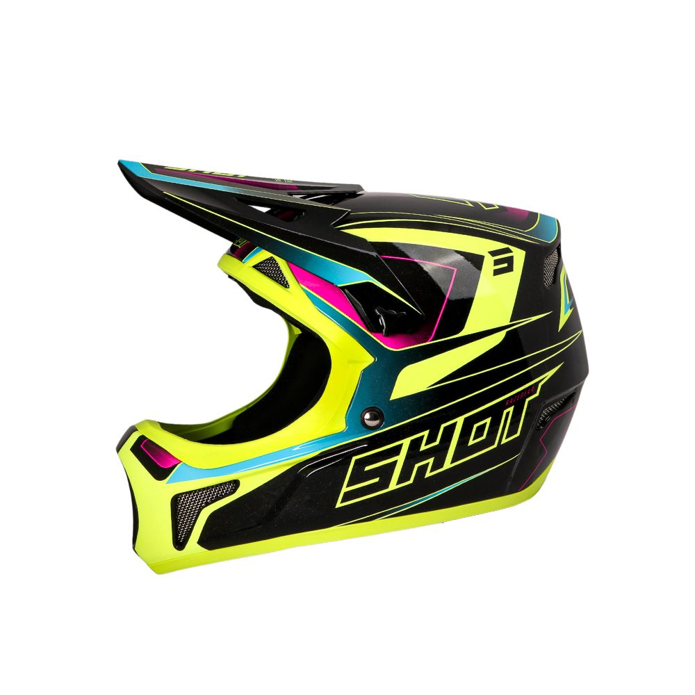 BMX-hjelm SHOT ROGUE Level neongul/perlemorsrosa