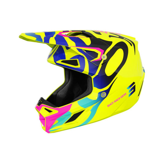 BMX-hjelm SHOT SPEED Junior Ghost neongul blank