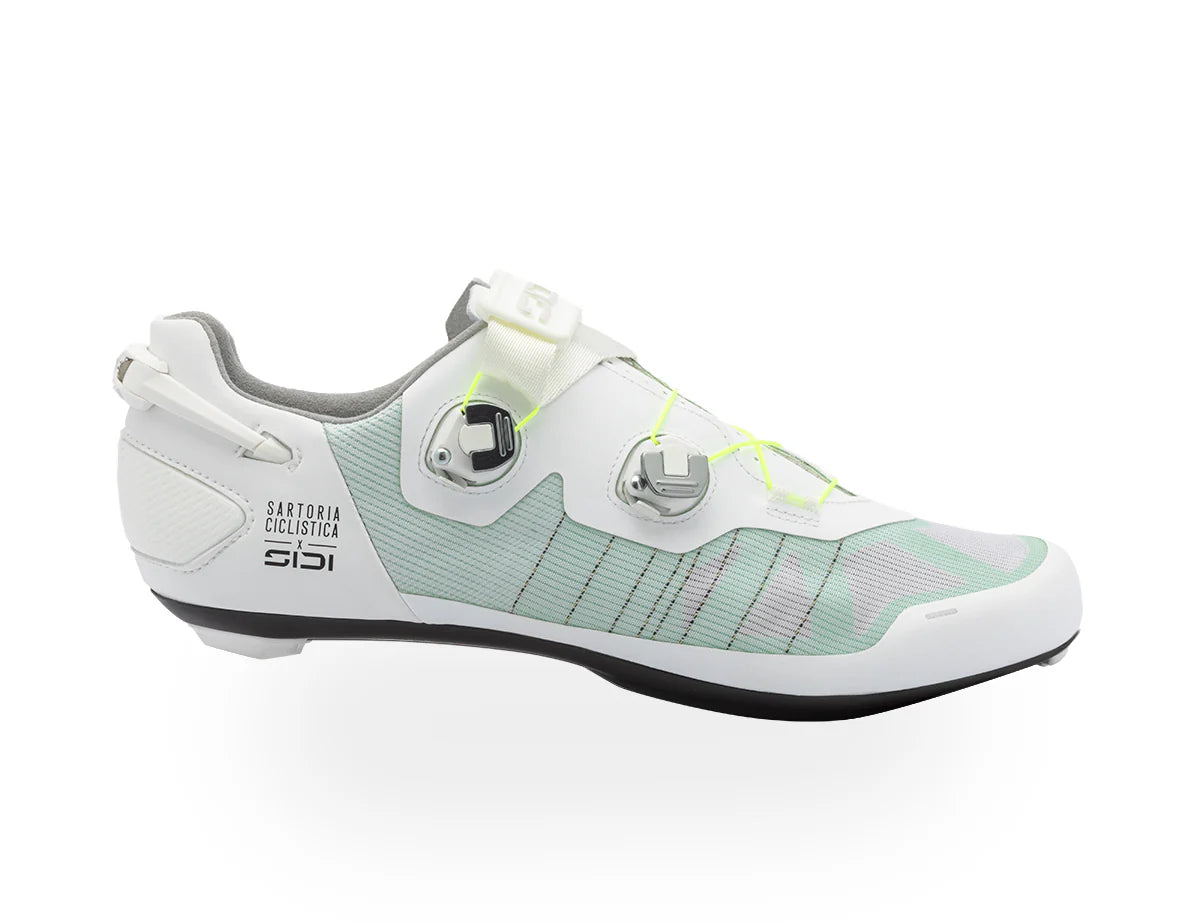 Landevejscykelsko SIDI LAGHEE SPRINTER 2 Hvid/Grøn