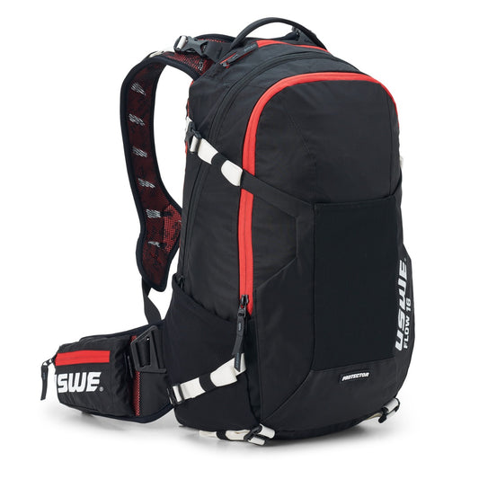 USWE FLOW 16 L Backpack with Integrated Dorsal Black/Red