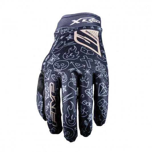 FIVE XR-LITE TATTOO Gloves, Black/Gold