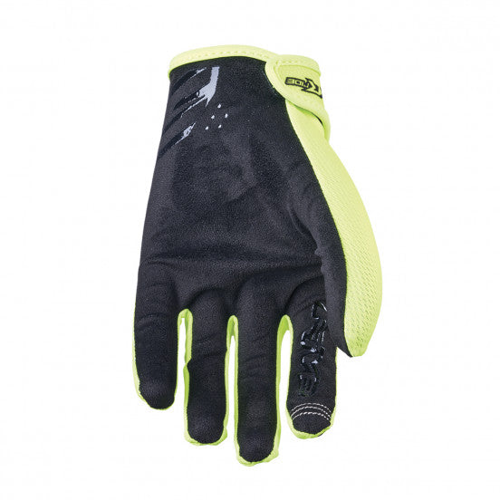 FIVE XR-RIDE Junior Split-handsker, sort/neon-gul
