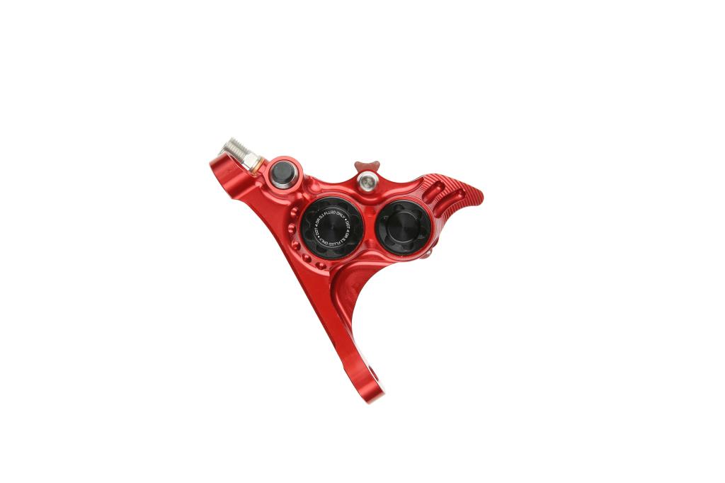 Forreste bremsekaliber HOPE RX4+ SL FMF (+20) 70mm 4 stempler DOT rød