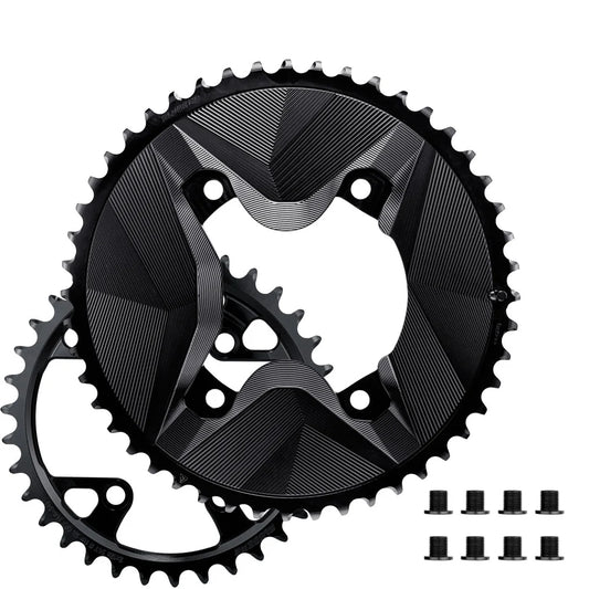 Par Kædehjul 12V ALUGEAR AERO 110 BCD til Shimano GRX Sort